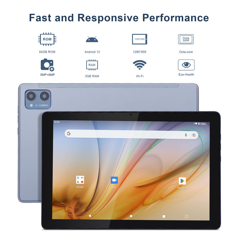 C Idea Educational Tablet For Students Android 12 Tablet 10 Inch With Google Play 64GB ROM 3GB RAM 128GB