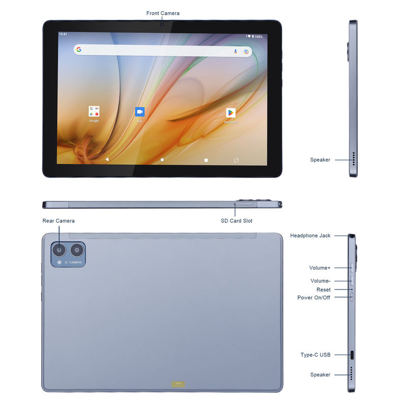 C Idea Educational Tablet For Students Android 12 Tablet 10 Inch With Google Play 64GB ROM 3GB RAM 128GB