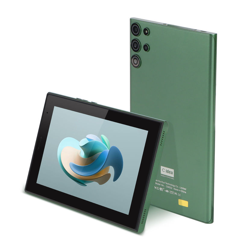 C idea 7 inch Wifi Tablet with Case 6+128GB Storage Quad Core Processor 600x1024 HD IPS Touchscreen CM522 Green