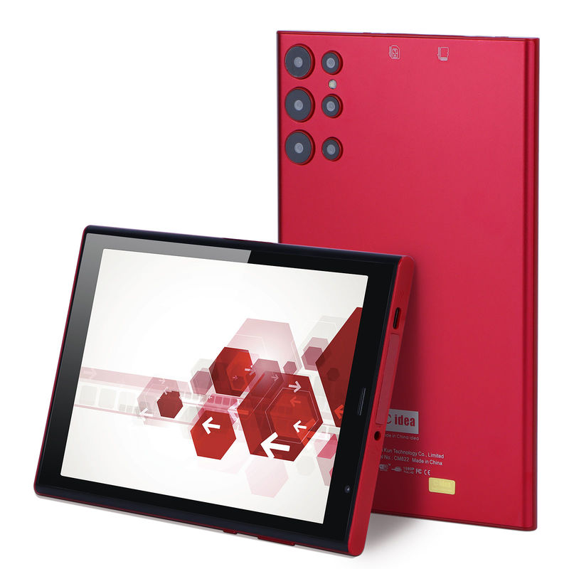 C idea WiFi 8 Inch Tablet PC With Big 8000mAh Battery Life 512GB Storage Dual 5MP+8MP Camera CM822 (Red)