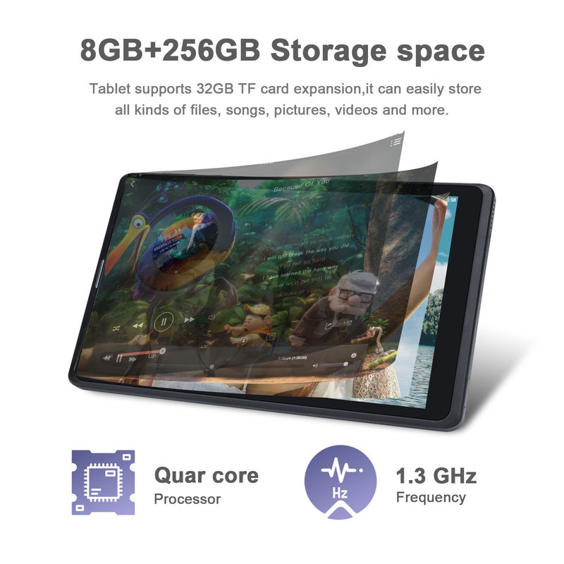 C idea Adults Black Android 8 Inch Tablet PC CM835 MTK Chip 256GB Large Storage GPS Supports