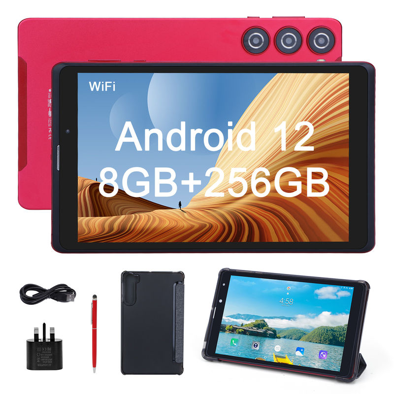 C idea Android 8 Inch Tablet PC 256GB Large Capacity Storage 5MP+8MP Cameras 8000mAh Battery Life Reading CM835 Red