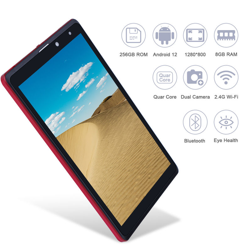 C idea Android 8 Inch Tablet PC 256GB Large Capacity Storage 5MP+8MP Cameras 8000mAh Battery Life Reading CM835 Red