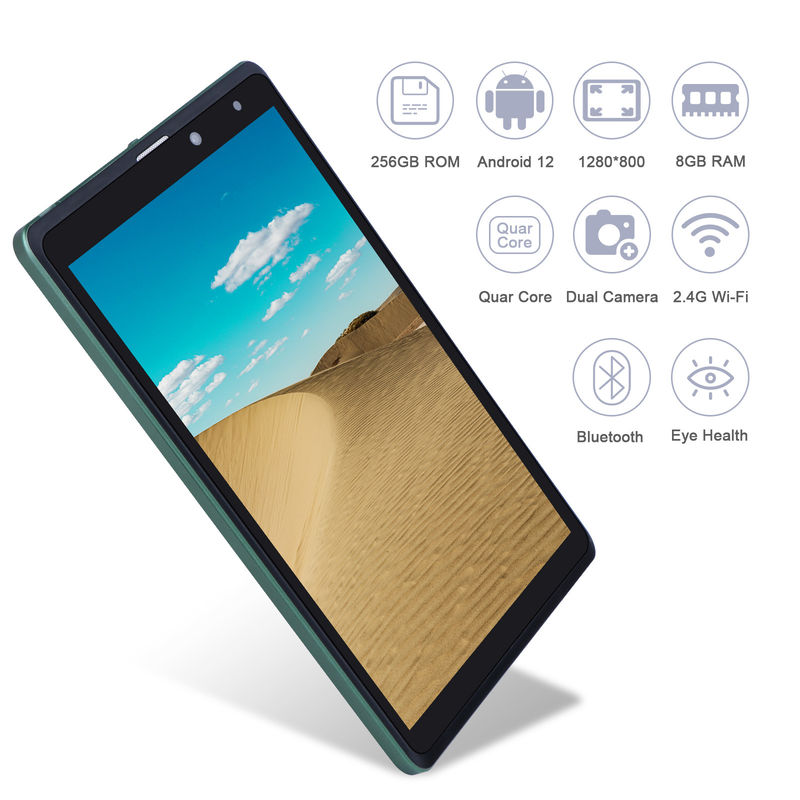 C idea Sim Support Green Tablet PC 8GB RAM 256GB ROM 800x1280 IPS HD Screen Display Tablet With Case CM835