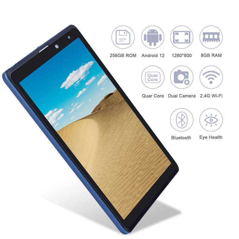 C Idea Blue 8 Inch Tablet PC Large Storage Dual Cameras Metal Tablets For Reading Watching