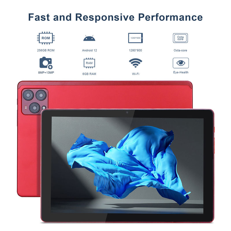 C idea 10 inch Android 12 Tablet 8GB RAM 256GB ROM Model CM8000PLUS Red