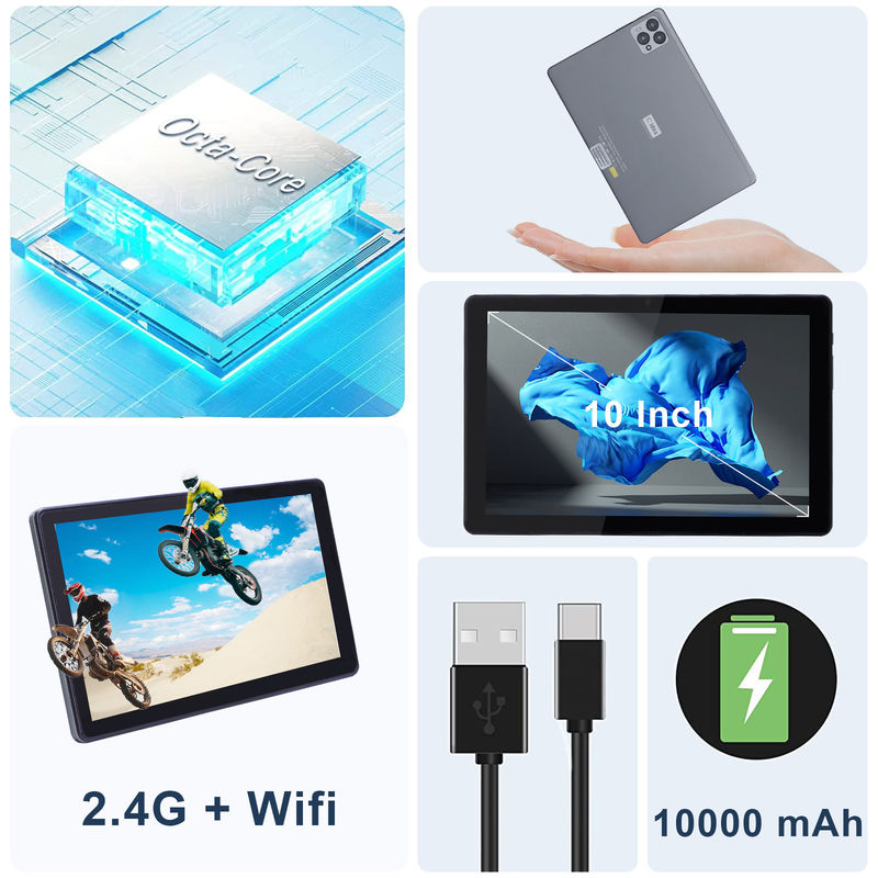 C idea 10 inch Android 12 Tablet 8GB RAM 256GB ROM Model CM8000PLUS Gray