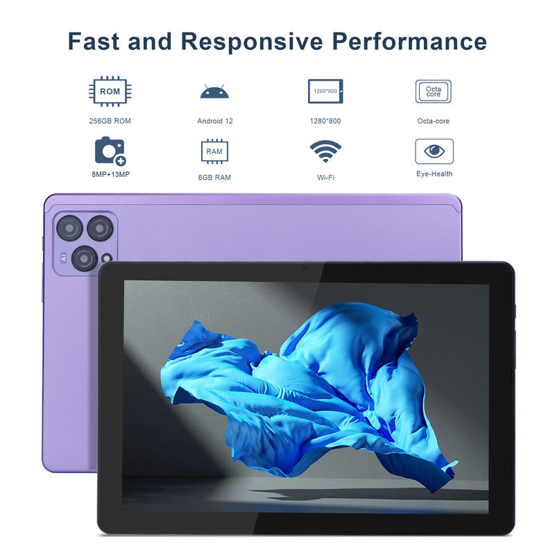 C idea 10 inch Android 12 Tablet 8GB RAM 256GB ROM Model CM8000PLUS Purple