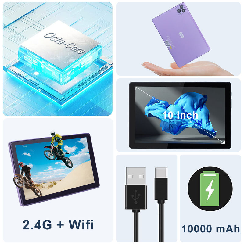 C idea 10 inch Android 12 Tablet 8GB RAM 256GB ROM Model CM8000PLUS Purple