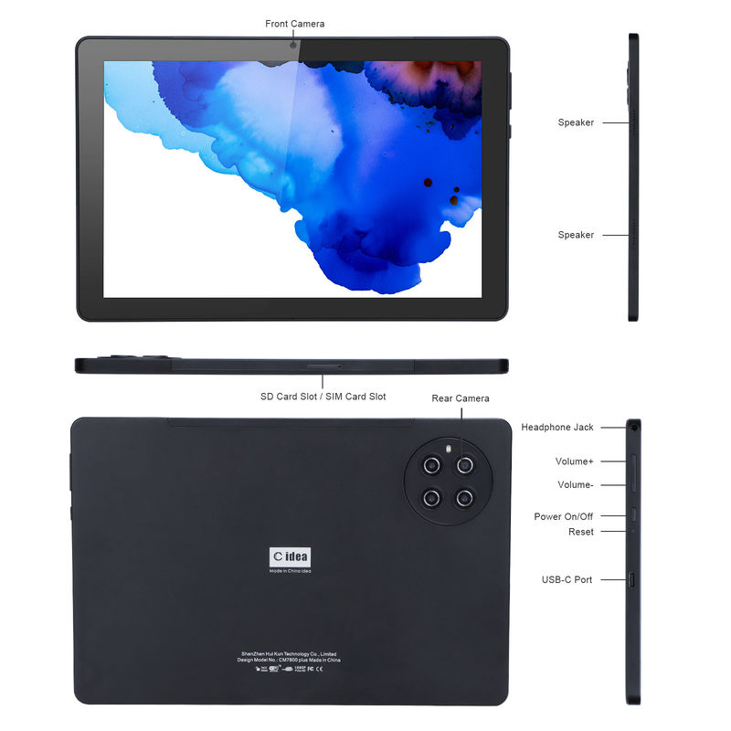 C idea 9.7 inch Android 12 Tablet 8GB RAM 512GB ROM Model CM7800 Black