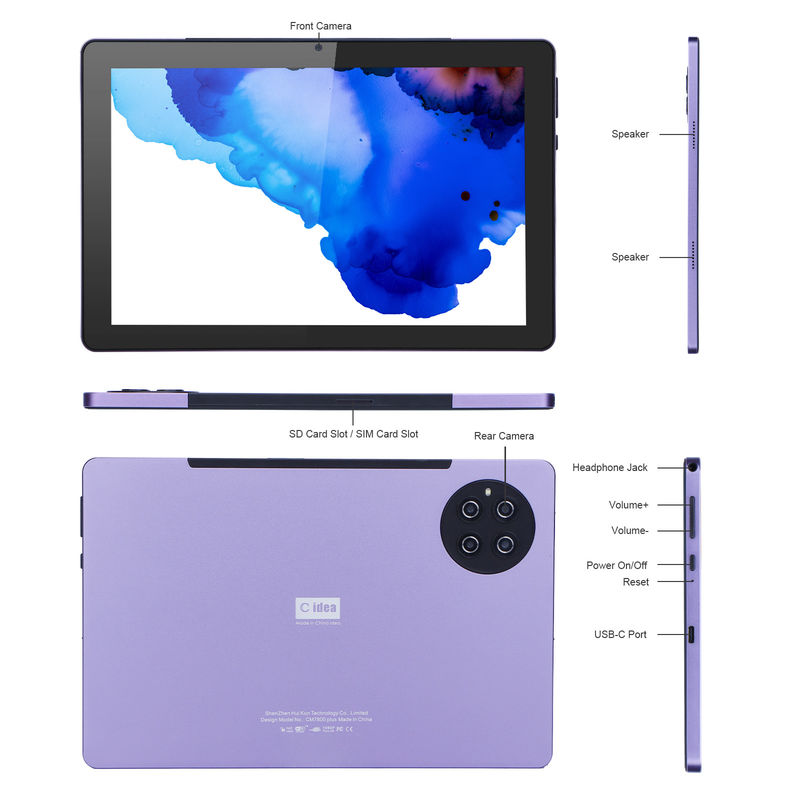C idea 9.7 inch Android 12 Tablet 8GB RAM 512GB ROM Model CM7800 Purple