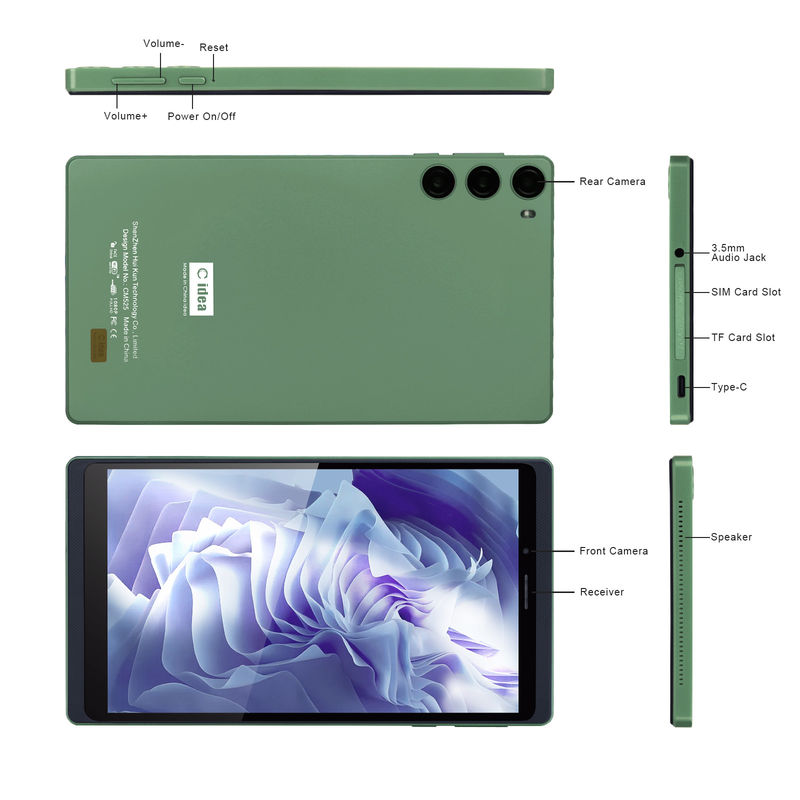 C Idea 7 Inch Touch Screen Tablet With SIM For Students CM525 Green