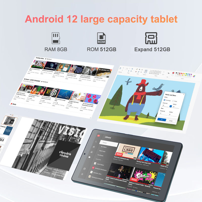C idea 9 inch Android 12 Tablet 8GB RAM 512GB ROM 5MP+8MP Dual Camera WIFI Tablet with SIM CM915 (Green)