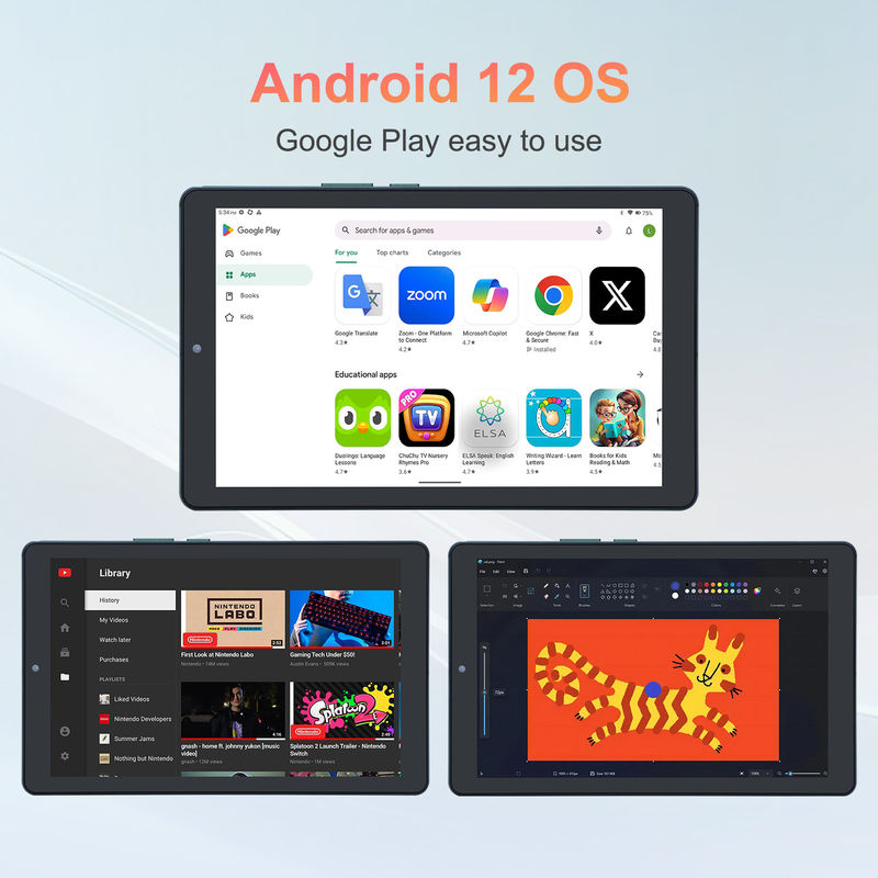 C idea 9 inch Android 12 Tablet 8GB RAM 512GB ROM 5MP+8MP Dual Camera WIFI Tablet with SIM CM915 (Green)