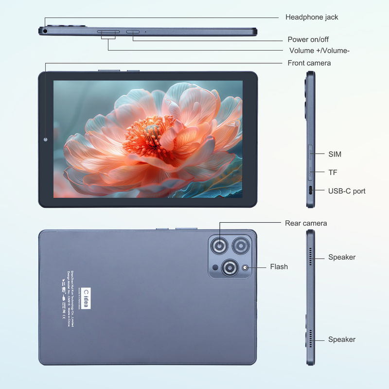 C idea 9 inch Android 12 Tablet 8GB RAM 512GB ROM 5MP+8MP Dual Camera WIFI Tablet with SIM CM915 (Grey)
