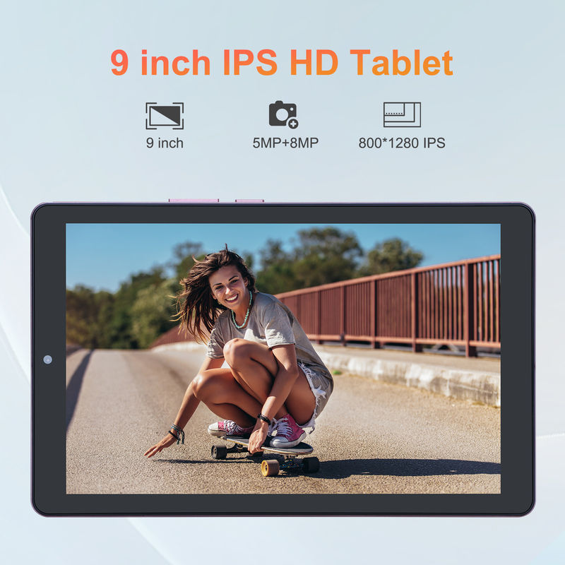 C idea 9 inch Android 12 Tablet 8GB RAM 512GB ROM 5MP+8MP Dual Camera WIFI Tablet with SIM CM915 (Pink)
