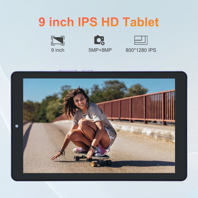 C idea 9 inch Android 12 Tablet 8GB RAM 512GB ROM 5MP+8MP Dual Camera WIFI Tablet with SIM CM915 (Purple)