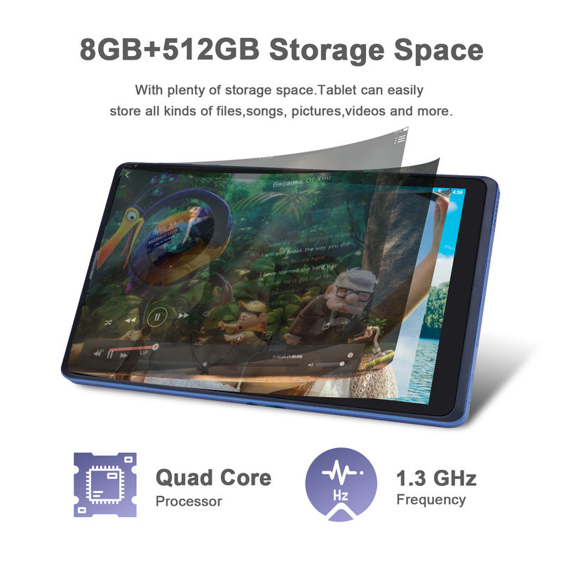 C idea 8 inch Android Tablet PC Manufacturer with Android 12 Quad Core 8GB+512GB Storage IPS HD Display CM835(blue)