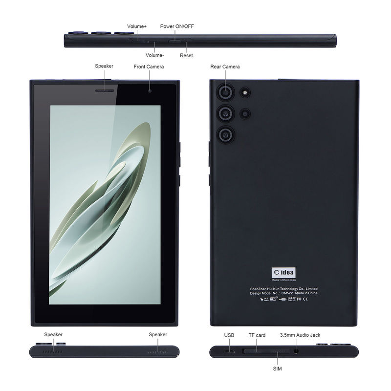 C idea Portable 7 Inch Screen Tablet With Blue Light Screen WiFi 32GB+32GB Expanded Dual Camera For Gift CM522 Black