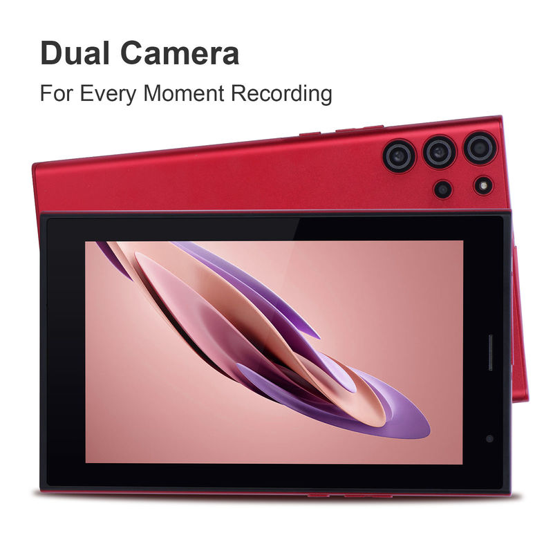 C idea Android 7 Inch Tablet PC with 6 RAM+128 ROM Storage 6000mAh Battery Life for Kids and Adults CM522 Red