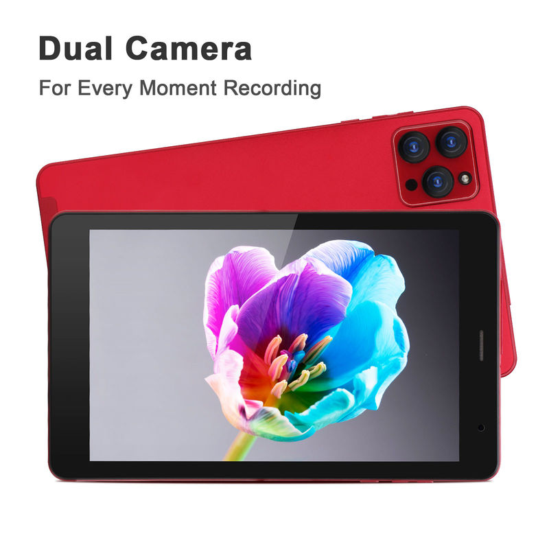 C idea Android 8 Inch Tablet PC Android 12 Tablet 512GB Storage Tablets PC Quad Core Processor CM813 red