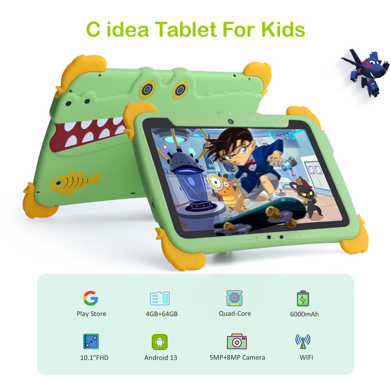 C idea 10.1 inch Kids Tablet PC With Case Eyes Protection IPS HD Screen for Education Learning P1100