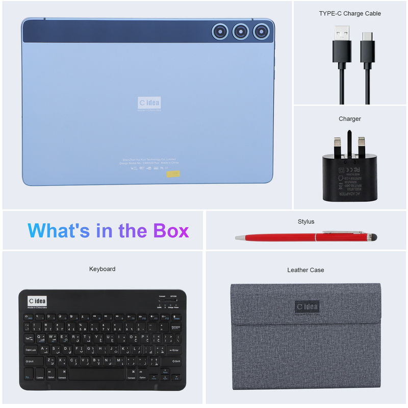 C idea Android Tablet 10.1 Inch Large Screen 8GB RAM 512GB WIFI 5G Tablet with Keyboard Mouse SIM Support for Student