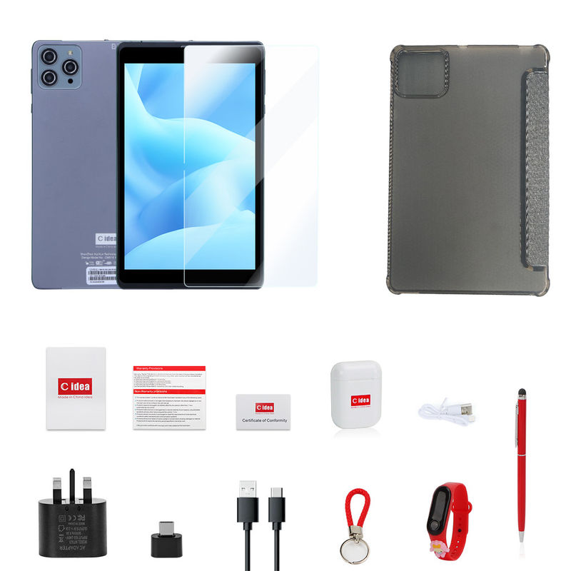 C idea Android Tablet PC Dual Camera 8 Inch 1280x800 IPS HD Display Android 12 Tablets for Student CM818-Grey