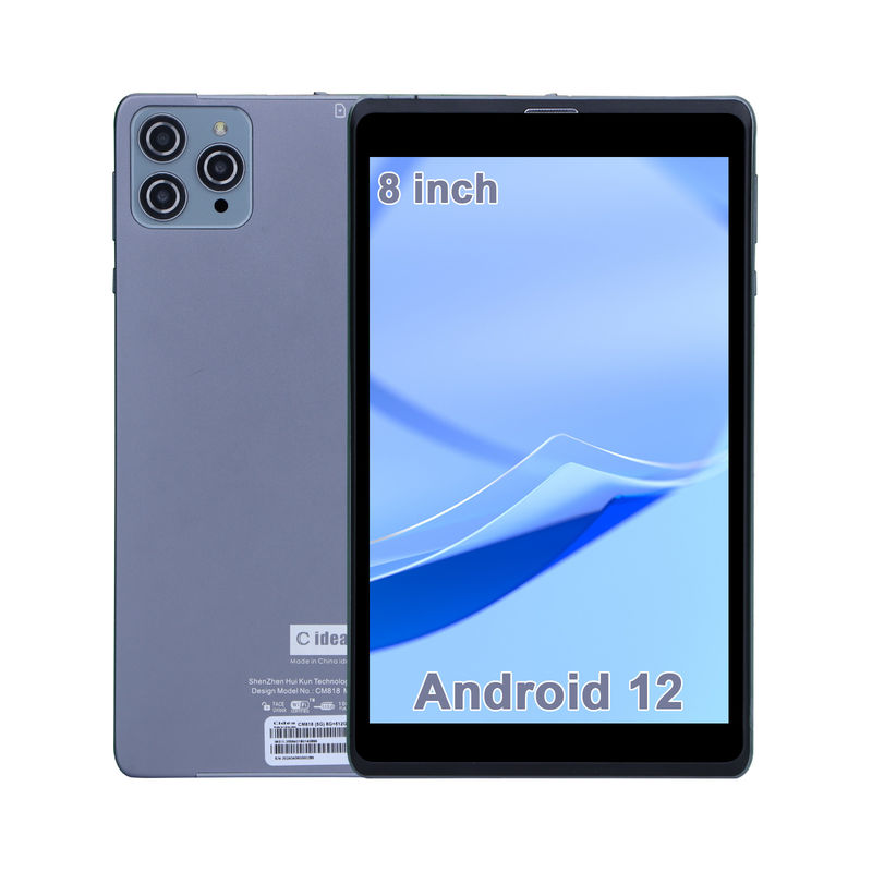C idea Android Tablet PC Dual Camera 8 Inch 1280x800 IPS HD Display Android 12 Tablets for Student CM818-Grey