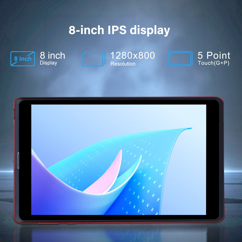 C idea 8 inch Android 12 Tablet 8GB RAM 512GB ROM 8000mAh Battery 5+8MP Camera for Student with SIM Support CM818-red