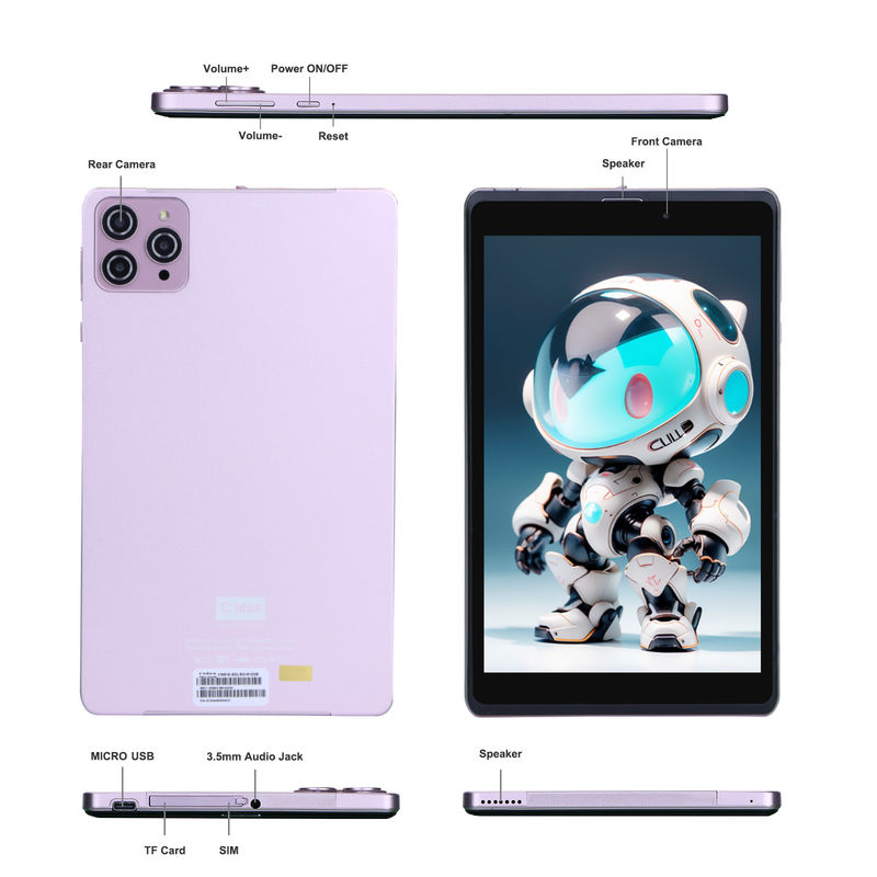C Idea 8 Inch Android 12 Tablet 8000mAh Battery 5MP+8MP Camera 8GB RAM 512GB ROM For Education Learning CM818-pink