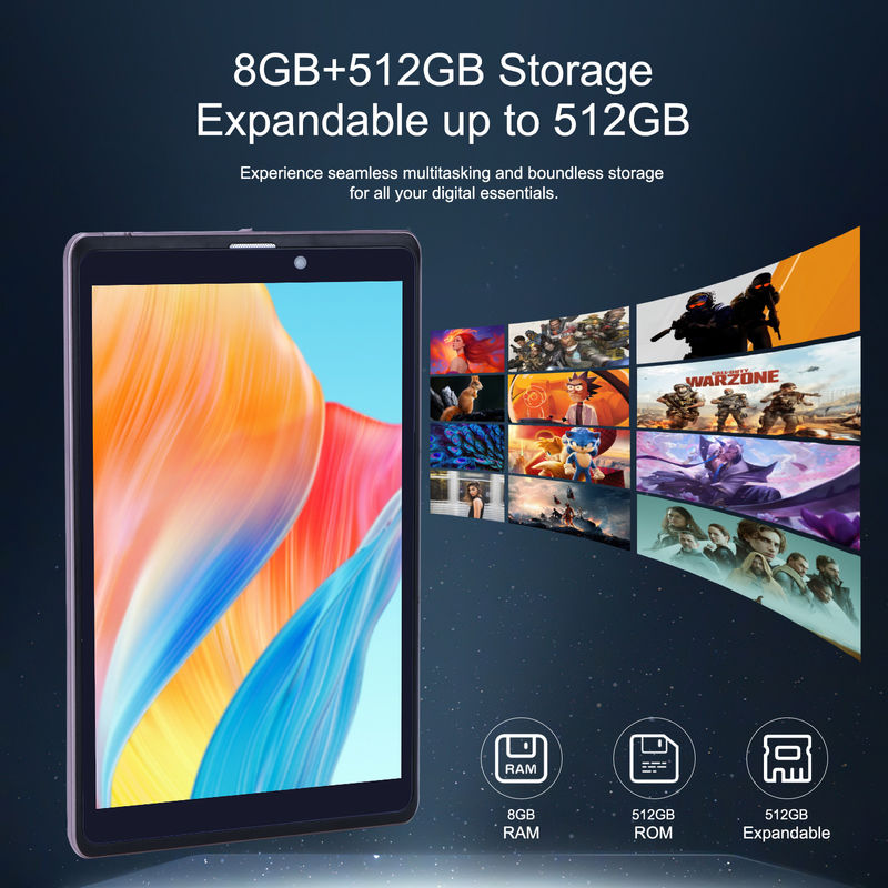 C Idea 8 Inch Android 12 Tablet 8000mAh Battery 5MP+8MP Camera 8GB RAM 512GB ROM For Education Learning CM818-pink