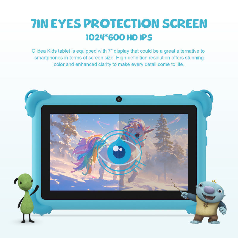 C idea 2024 Kids Learning Tablet Bright Display Protective Case and Android 12 Performance CM88