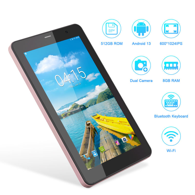 C Idea 7 Inch Tablets With SIM Wifi Android Tablet PC For Students CM518 Pro Pink