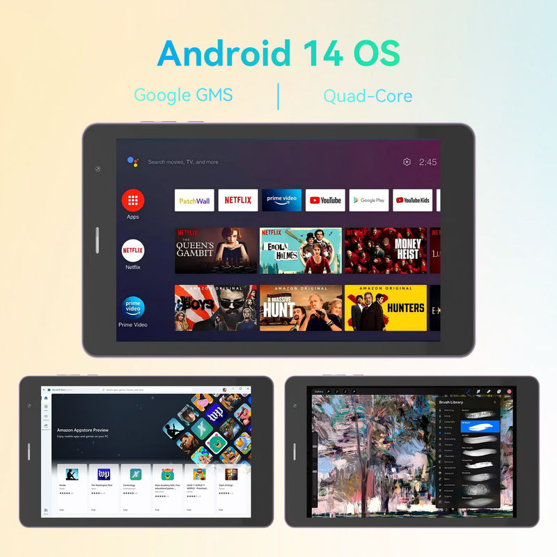C Idea 8in Tablet Gaming Education Android Tablet For Students With Sim And Wifi CM828 Purple
