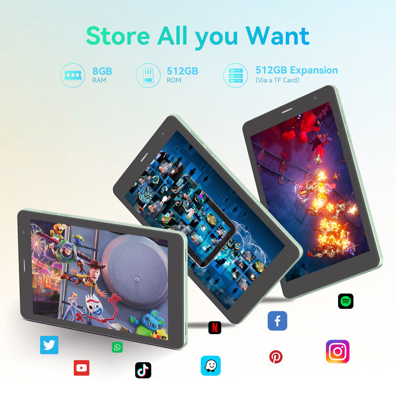 C Idea High-Resolution Display 8 Inch Tablet Pc With 800x1280 Ips Screen For Teens Education CM828 Green