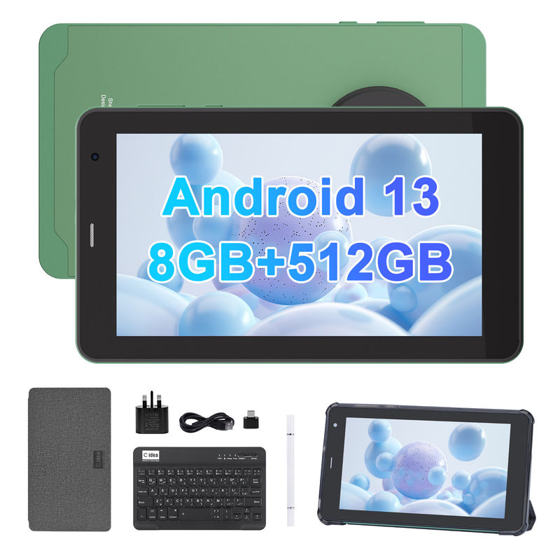 C Idea 7 Inch Tablet Pc Android 13, 8+512gb with Sim-Compatible Smart Tablet For Students – CM518pro Green