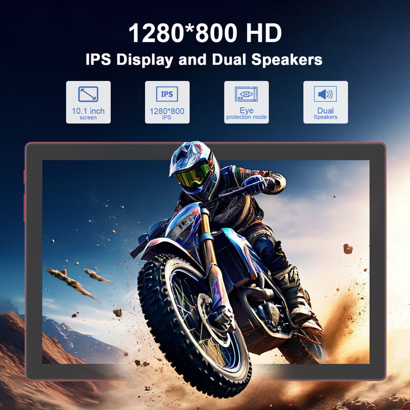 C Idea 10.1 Inch Android 14 Smart Tablet Pc With Dual SIM Support CM8200Plus red