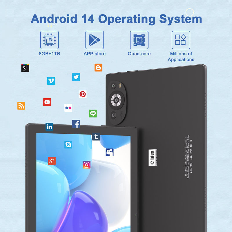 C Idea 10.1 Inch 5G Tablet With Sim Support Keyboard Educational Android Tablet Pc M8200 Plus Black