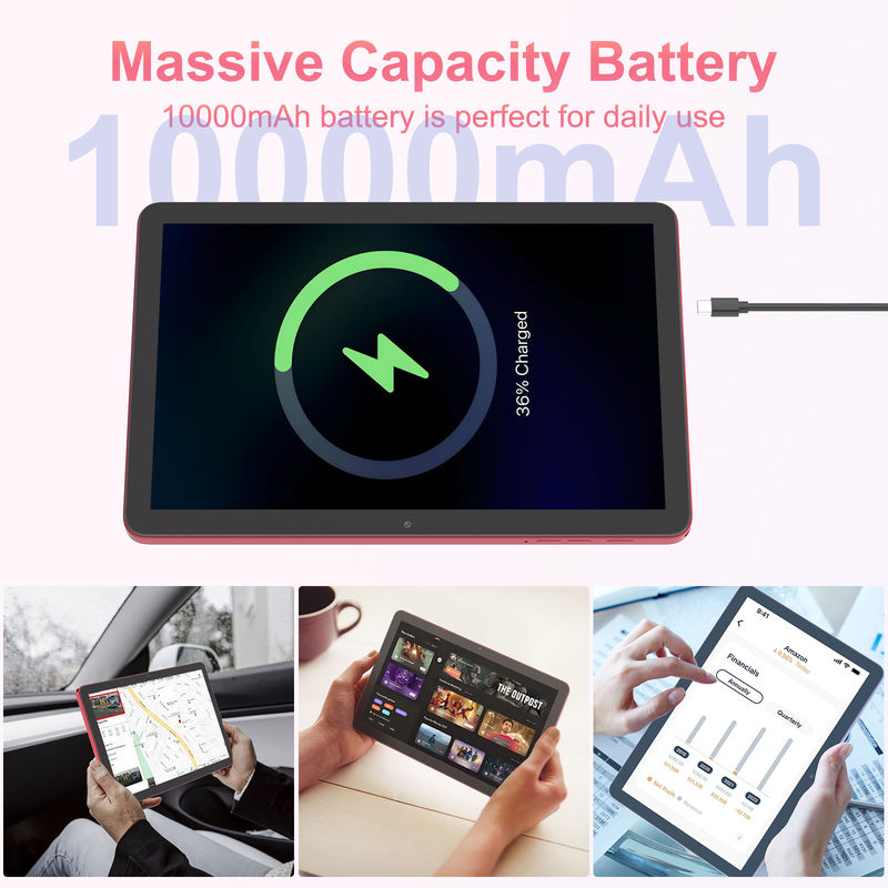 C Idea Tablet 10.1 Inch 5G LTE Tablet Touch Screen Tablet Pc For Daily Use CM8300 Plus Red