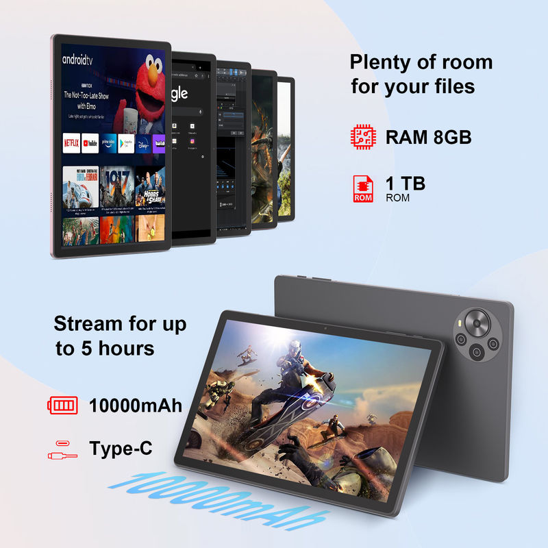 C Idea 10.5 Inch Tablet PC 2K Screen Newest Android Tablet For Students Cm10500 Plus Grey