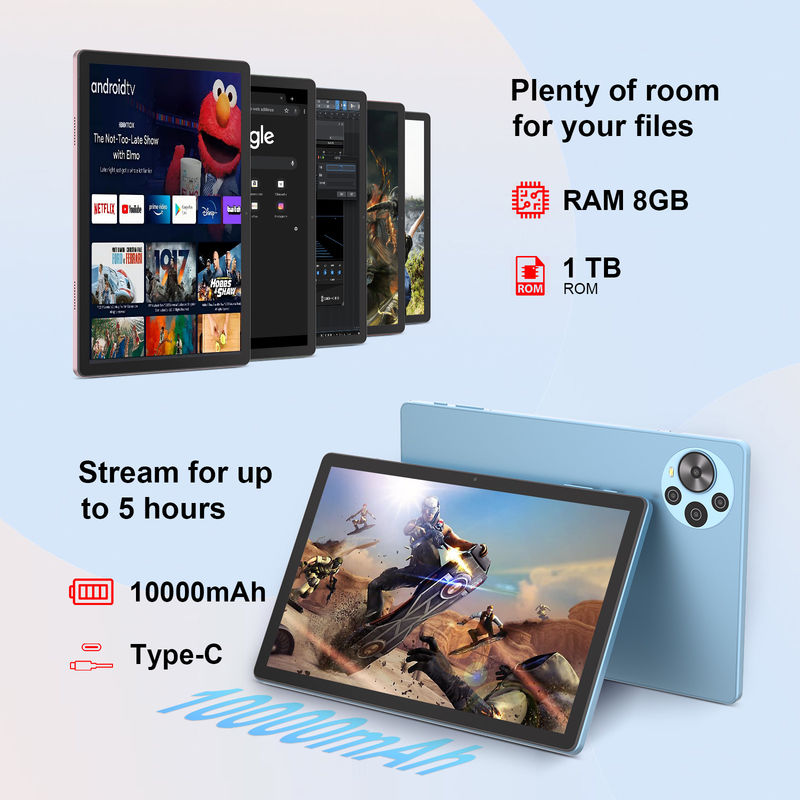 C Idea 10.5 Inch Android 14 Tablet 2k Screen Smart Tablet PC CM10500 Plus Blue