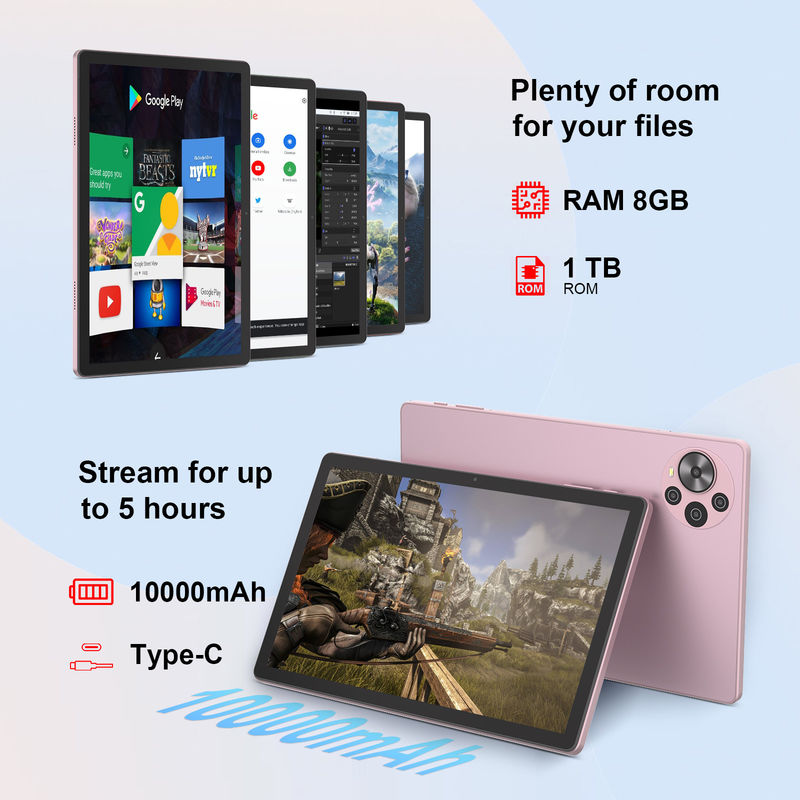 C Idea 10.5 Inch Android 14 Educational Smart Tablet For Students CM10500 Plus Pink