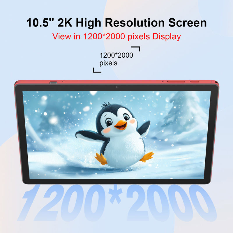 C Idea Android 14 Tablet 2k Screen Educational Tablet for Students with Keyboard and Mouse CM10500 Plus Red