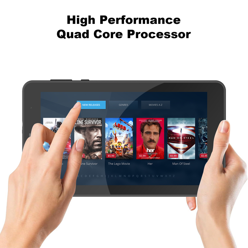 C idea 7 inch Wifi Tablet with Case 8+256GB Storage Quad Core Processor 600x1024 IPS Touchscreen CM516 black