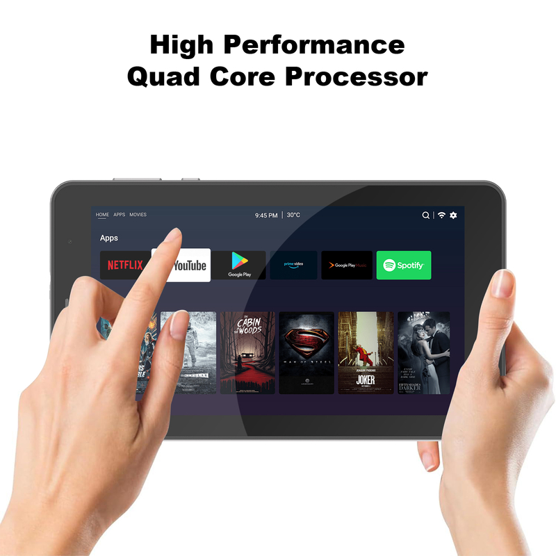 C idea 7 inch Wifi Tablet with Case 8+256GB Storage Quad Core Processor 600x1024 IPS Touchscreen CM516 silver