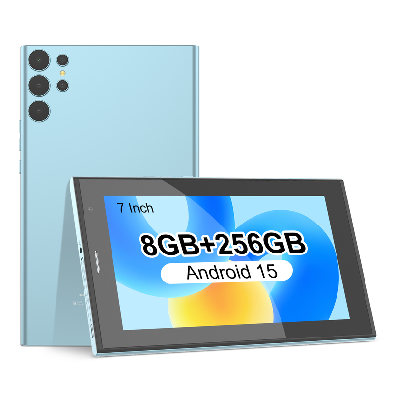 C idea 7 inch Wifi Tablet with Case 8+256GB Storage Quad Core Processor 600x1024 IPS Touchscreen CM524 blue
