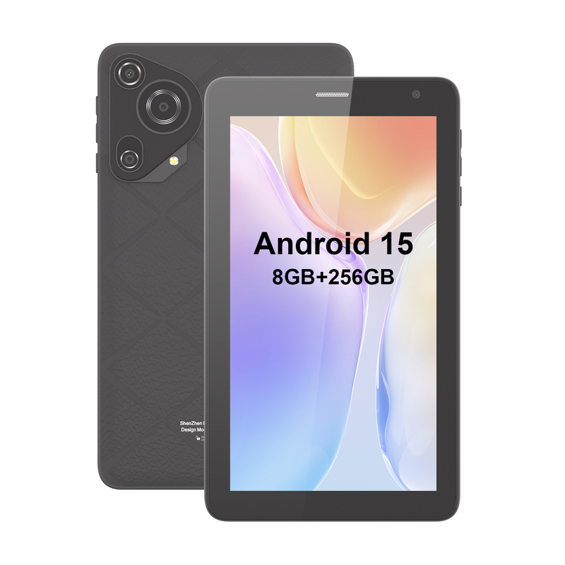 C idea 7 inch Wifi Tablet with Case 8+256GB Storage Quad Core Processor 600x1024 IPS Touchscreen CM528 black