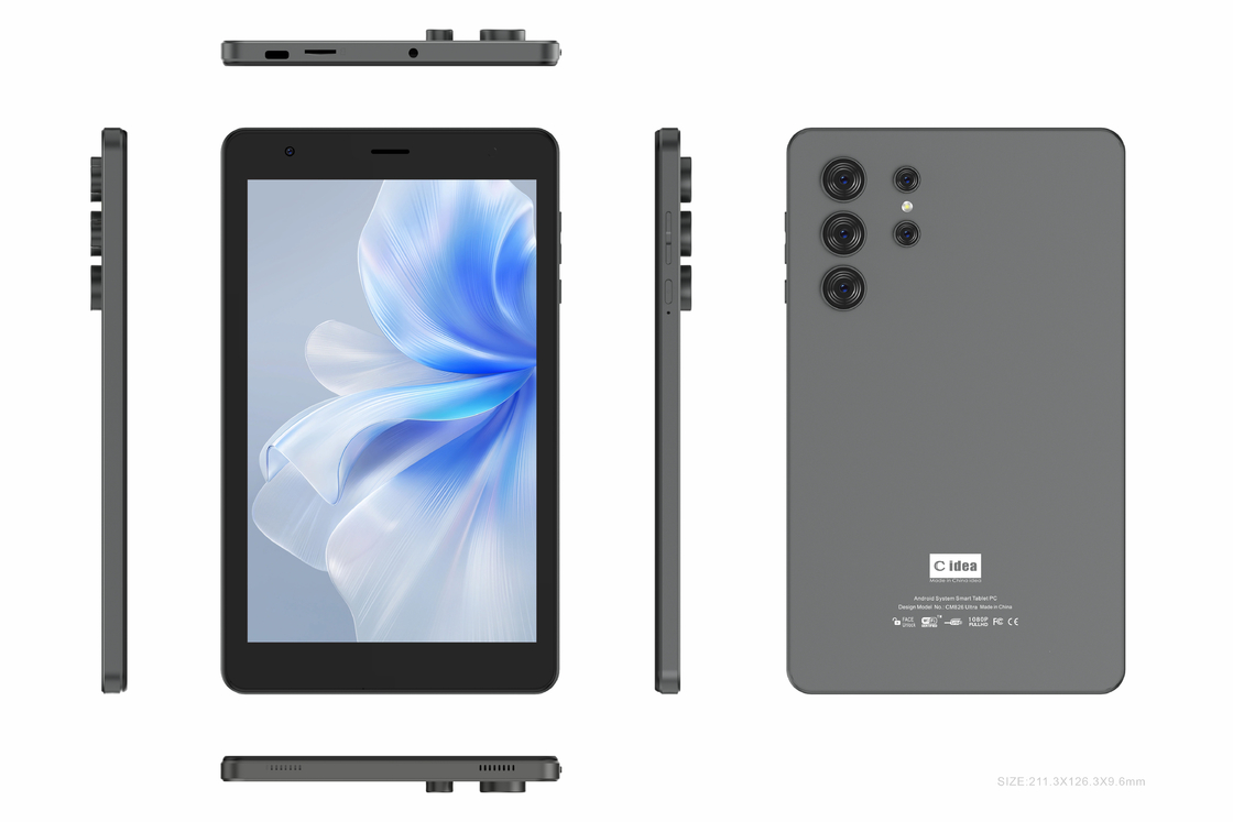 C idea 8 inch Wifi Tablet with 8+512GB Storage MTK6737 Quad Core Processor 800x1280 IPS Touchscreen CM826