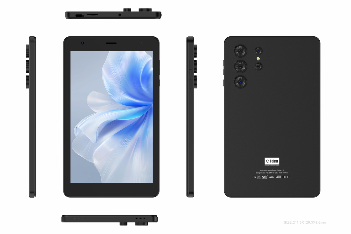 C idea 8 inch Wifi Tablet with 8+512GB Storage MTK6737 Quad Core Processor 800x1280 IPS Touchscreen CM826